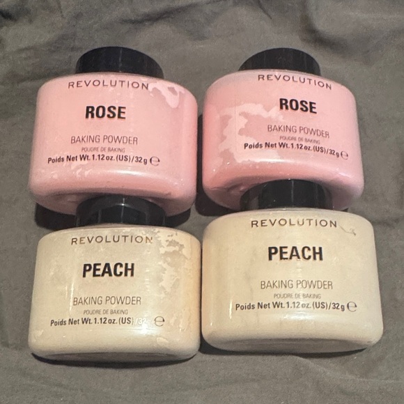 Revolution Other - Bundle: 4PCS Revolution Rose and Peach Baking Powder Duo